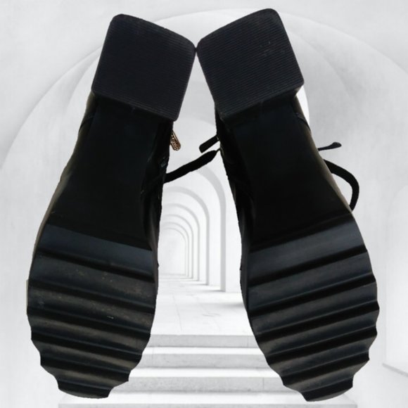 KILLSTAR 7 BLACK PLATFORM ANKLE BOOTS STARGAZER CRESCENT MOON STARS goth - Picture 13 of 15